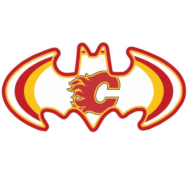 Calgary Flames Batman Logo iron on transfers